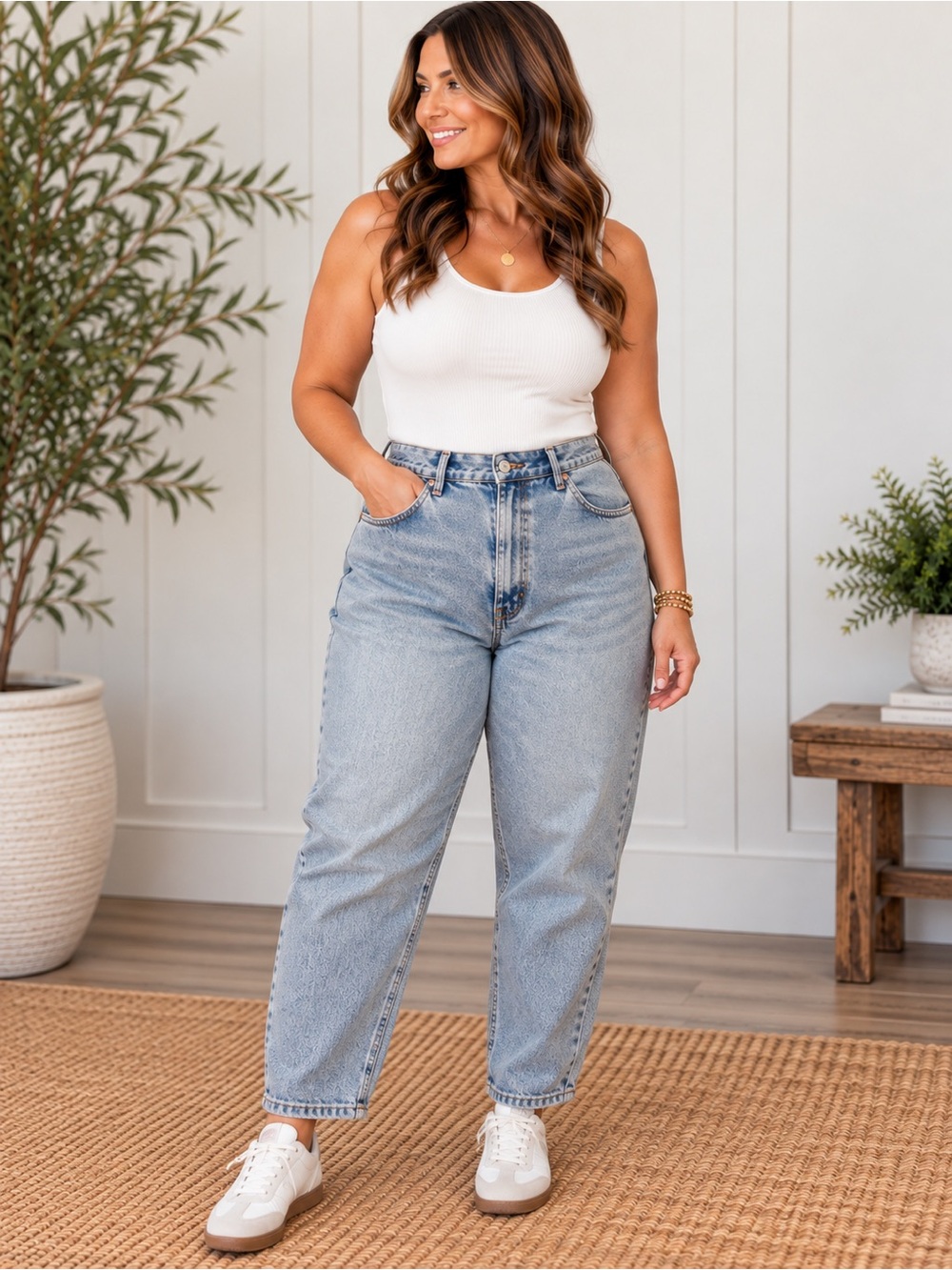 Vintage original Chic jeans high waist mom jeans size 22 light wash distressed